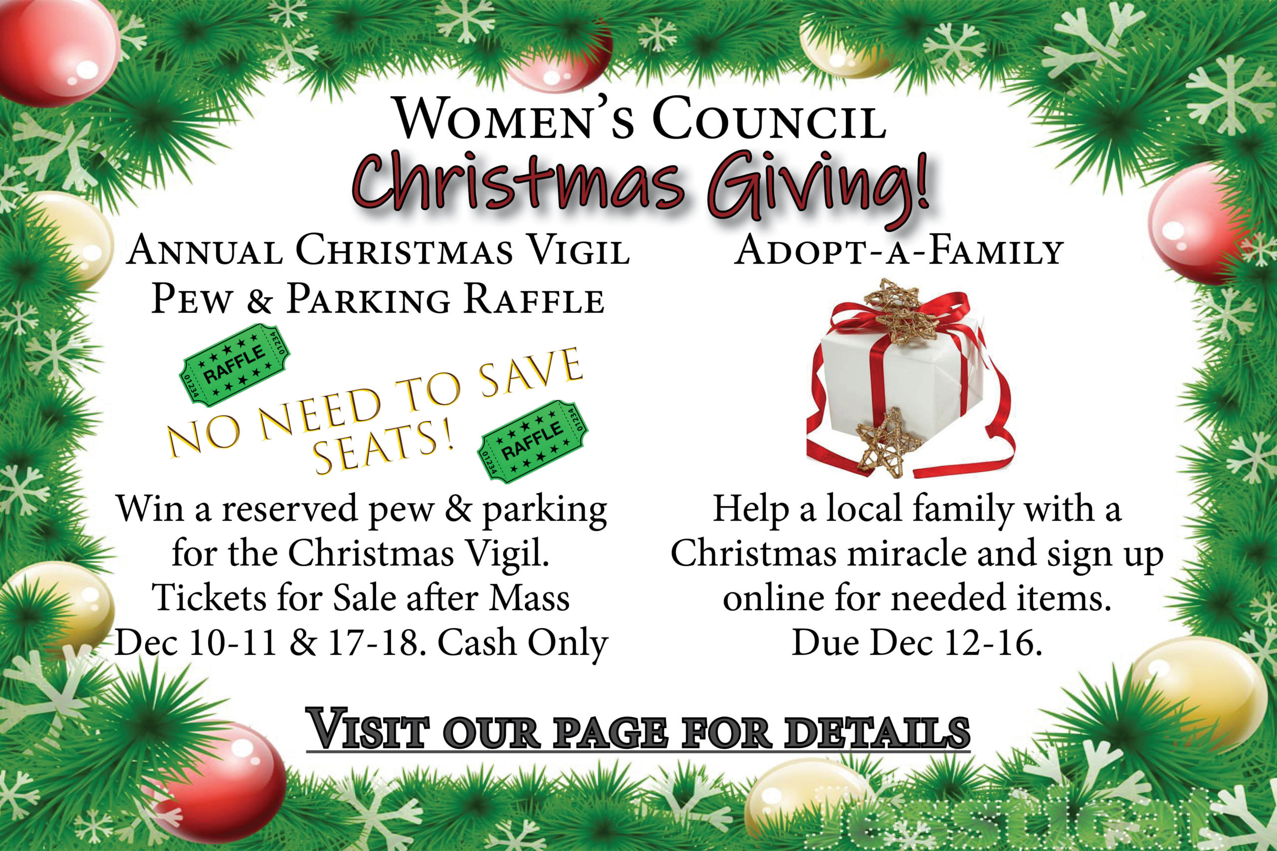 Women's Council Christmas Giving Saint Francis DeSales