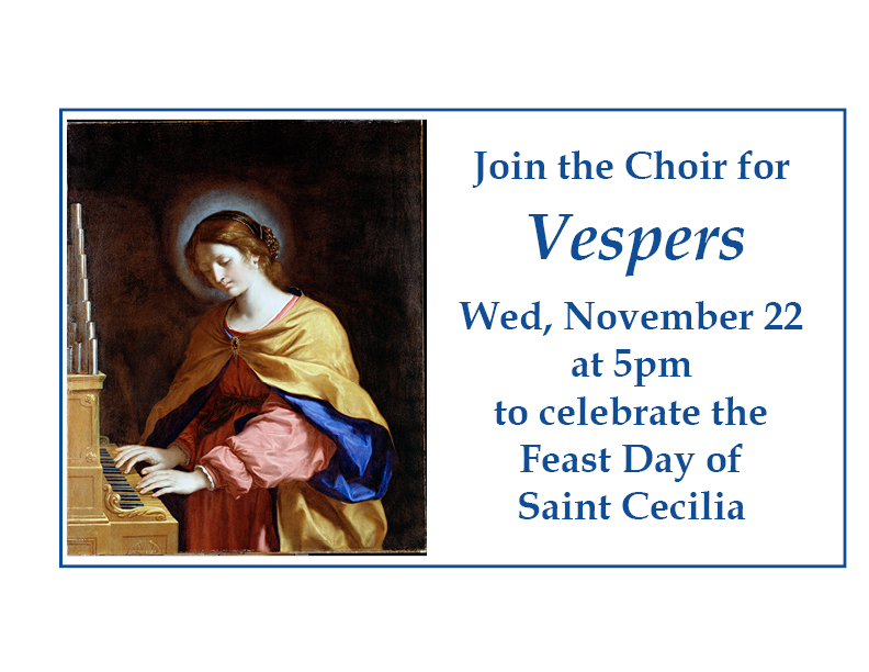 Vespers Feast Day of St. Cecilia Saint Francis de Sales